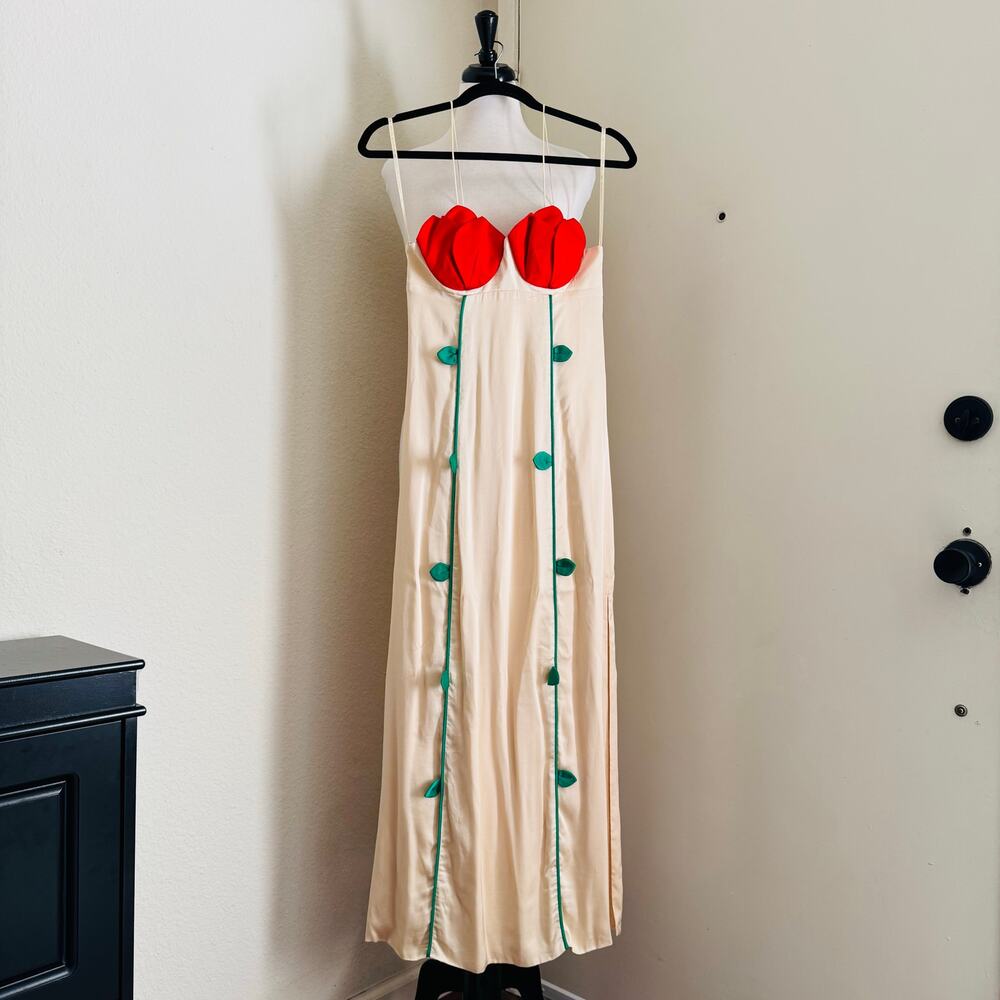 NWT Farm Rio Rose-Shaped Bodice Sleeveless Maxi Dress Size XXS - Picture 7 of 13